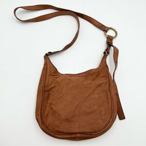 Frye Womens Madison Tan Leather Crossbody Bag